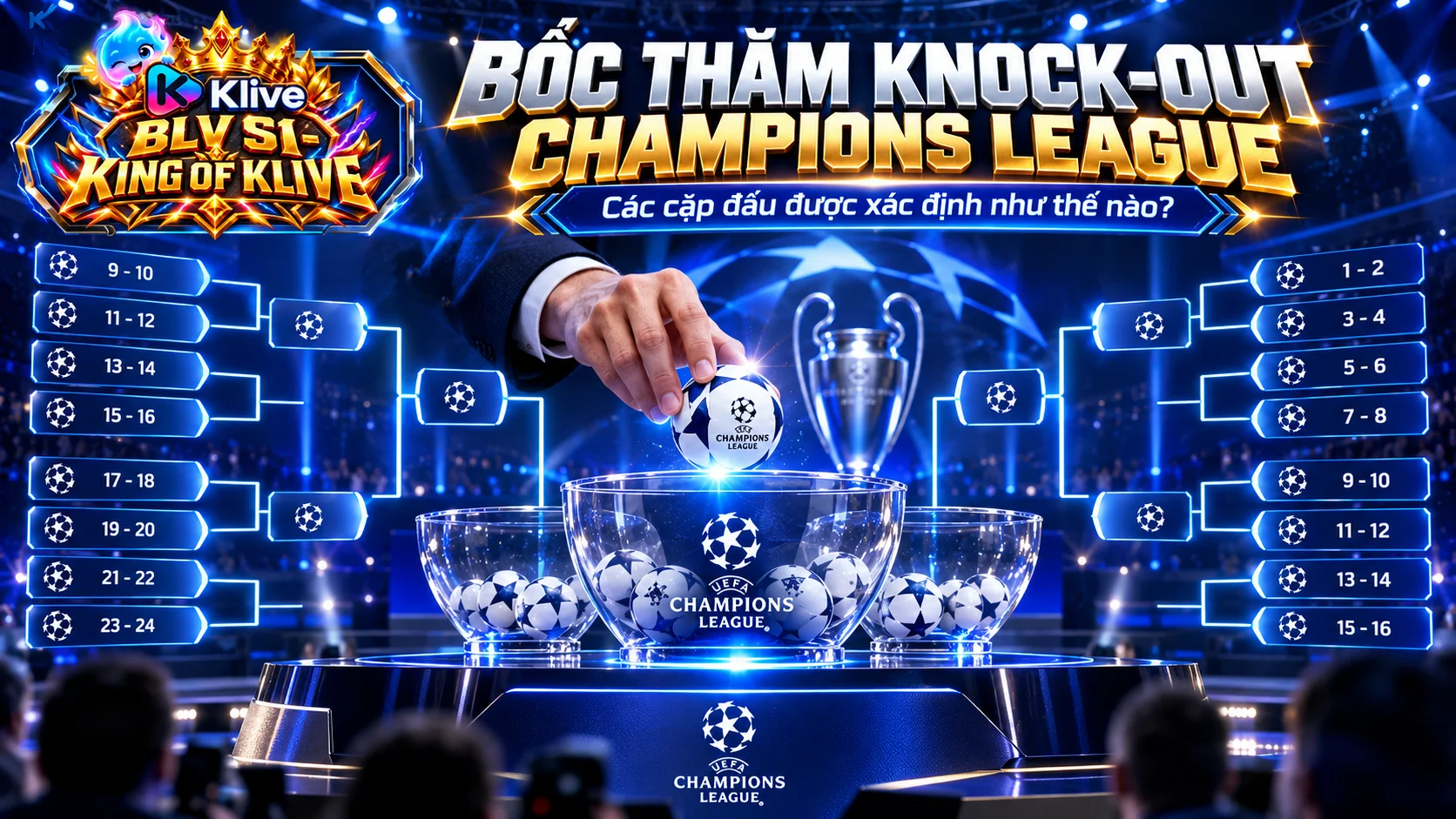 Bốc thăm vòng knock-out Champions League diễn ra như thế nào? Các cặp đấu được xác định ra sao?