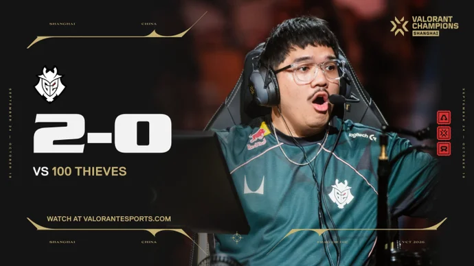 G2 ESPORTS ĐÁNH BẠI 100 THIEVES 2-0, TIẾN SÁT CHUNG KẾT VALORANT CHAMPIONS 2026