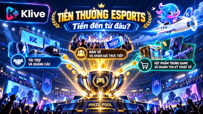 Tiền thưởng giải esports đến từ đâu? Phân biệt tài trợ, vé và doanh thu trong game