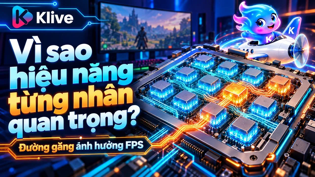 Vì sao game Esports thường nhạy với hiệu năng từng nhân của CPU?