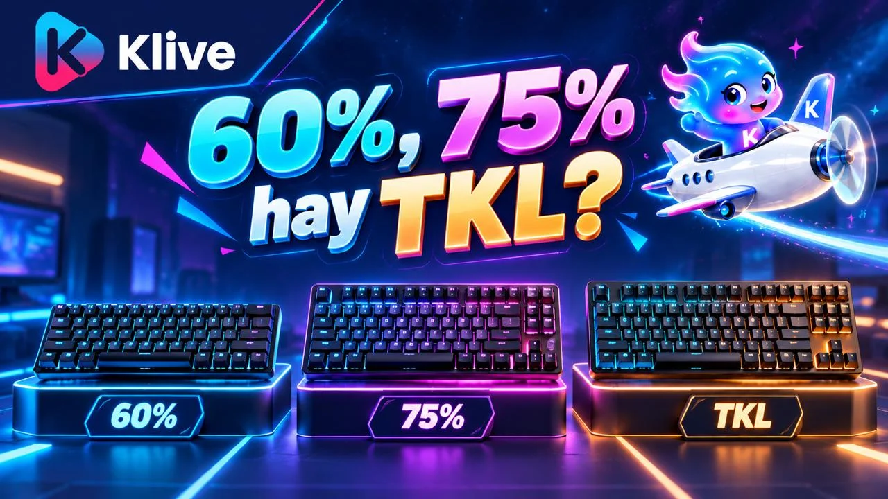 Bàn phím gaming 60%, 75% và TKL khác nhau như thế nào?