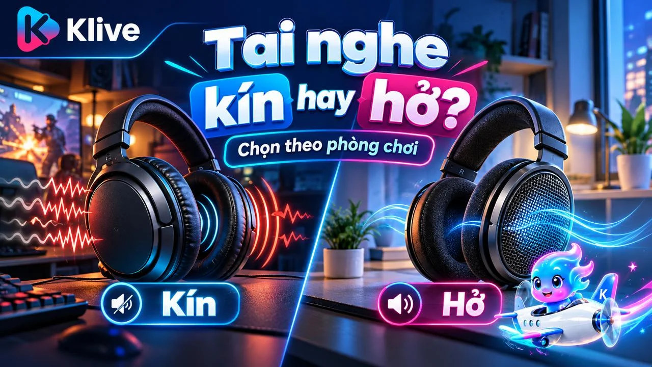 Tai nghe closed-back và open-back khác nhau thế nào? Chọn loại nào cho FPS?
