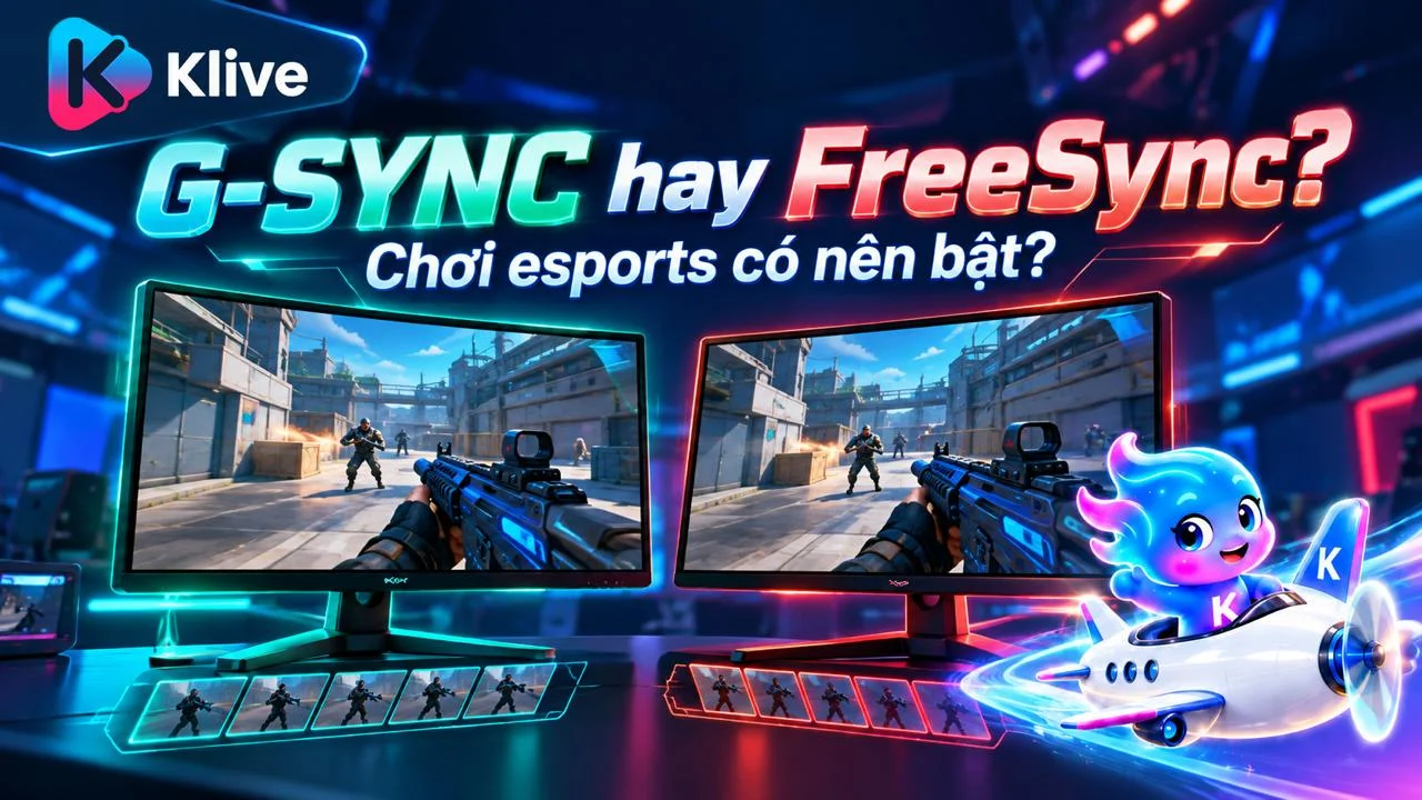 G-SYNC và FreeSync khác nhau thế nào? Người chơi esports có nên bật không?
