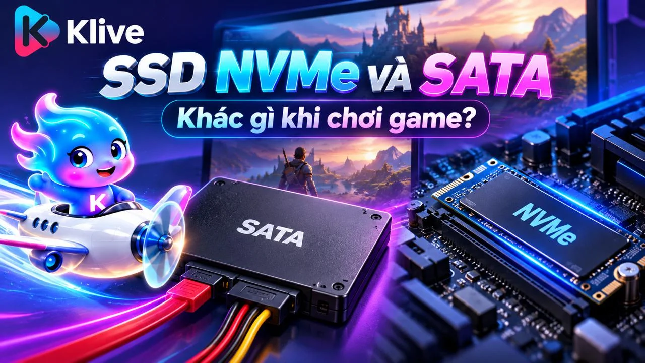 NVMe SSD và SATA SSD khác nhau như thế nào khi dùng cho PC gaming?