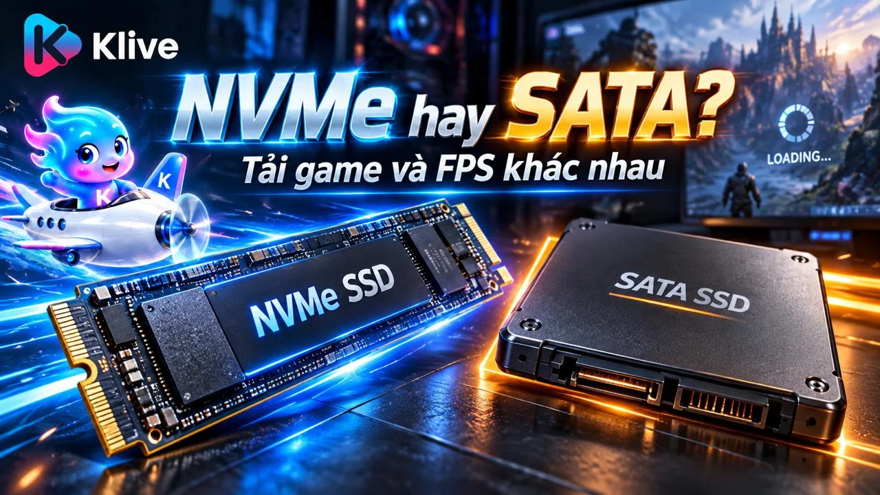 NVMe SSD và SATA SSD khác nhau thế nào khi dùng cho PC gaming?